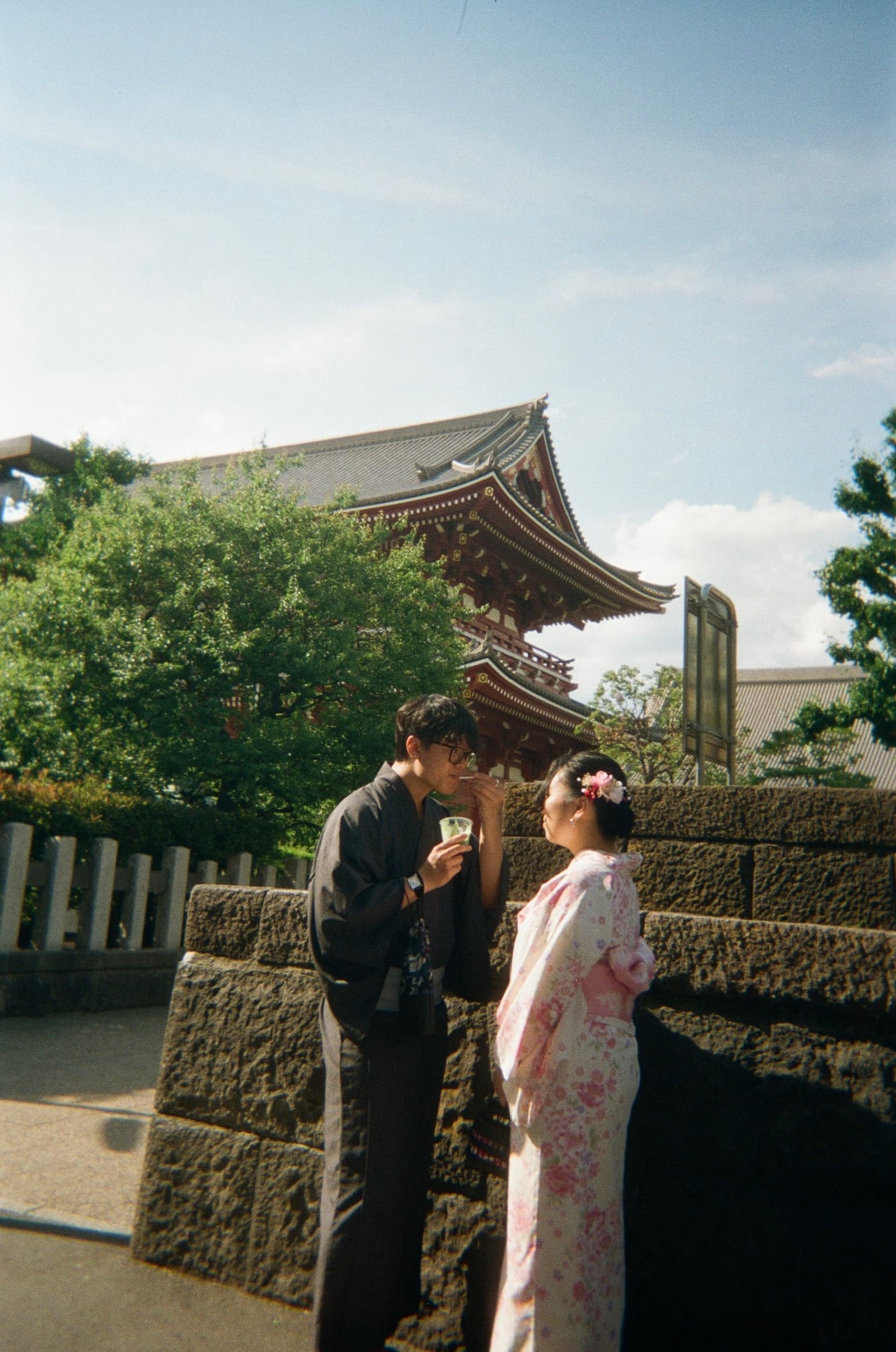 kimonos at the temple